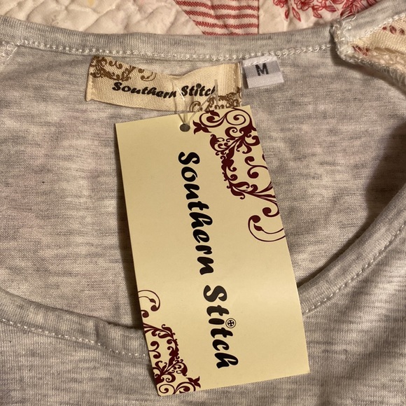 Cute graphic Tee shirt Let’s Stick Together gray M Medium - Picture 2 of 3